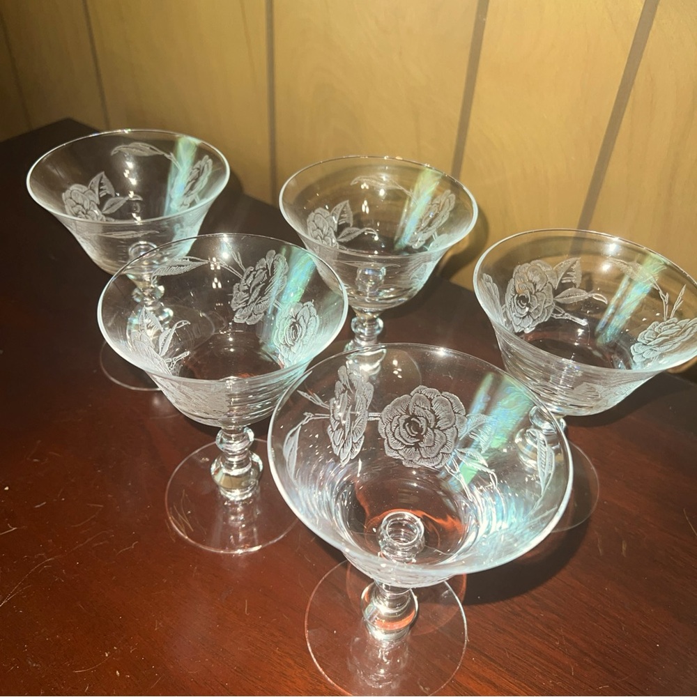 Sherbet Champagne Stemware Camellia by Fostoria